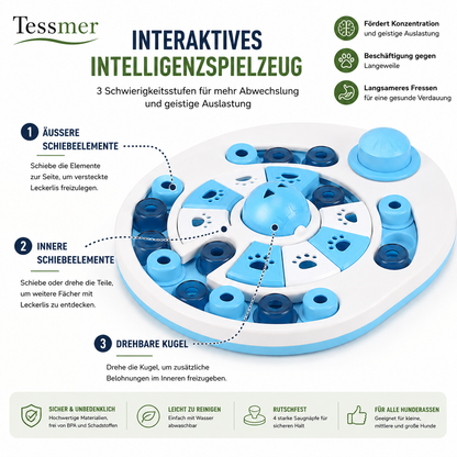Tessmer Hunde Intelligenzspielzeug Slow Feeder Futterspiel Beschäftigung 35cm