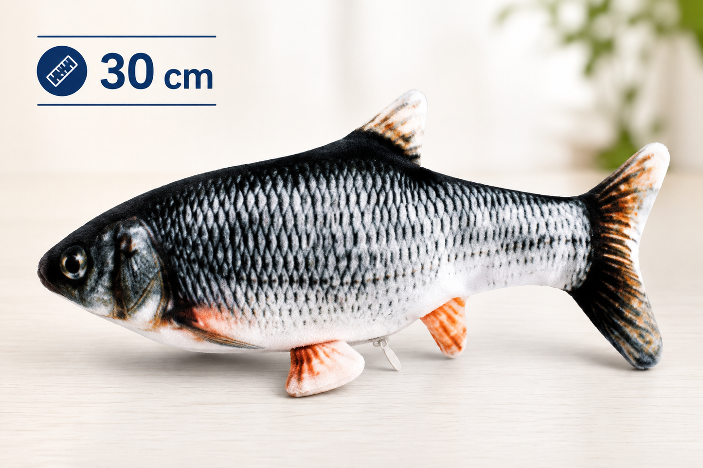 Interaktiver Zappelfisch 30 cm USB aufladbar Katzenminze Katzenspielzeug Fisch
