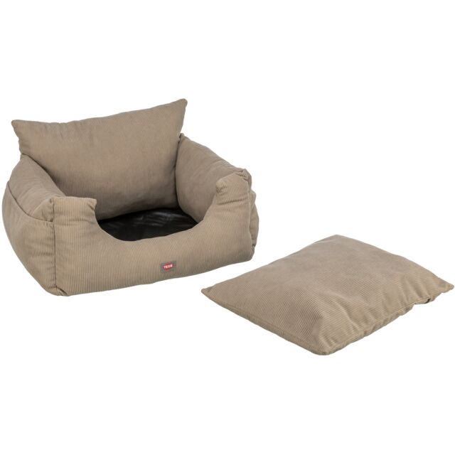 Trixie Hunde Autositz Hundesitz Reisebett Hundebett 55 × 30 × 50 cm taupe Reisen