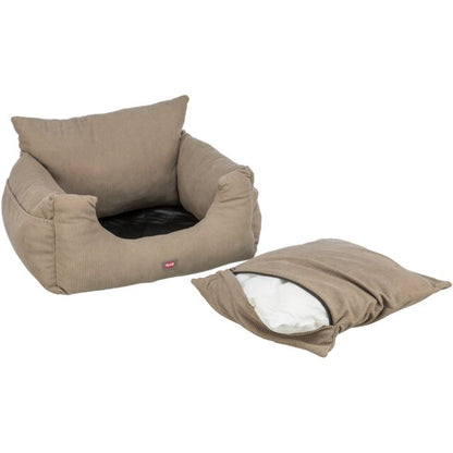 Trixie Hunde Autositz Hundesitz Reisebett Hundebett 55 × 30 × 50 cm taupe Reisen