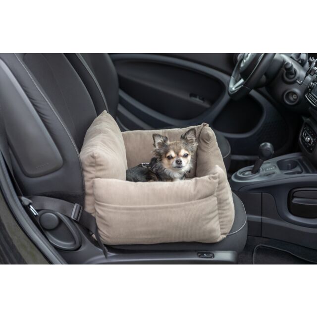 Trixie Hunde Autositz Hundesitz Reisebett Hundebett 55 × 30 × 50 cm taupe Reisen