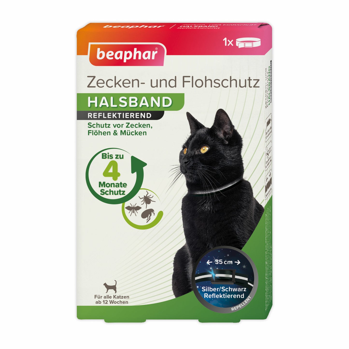 Beaphar Zeckenschutzhalsband Flohschutzhalsband Ungezieferhalsband Katze 35 cm