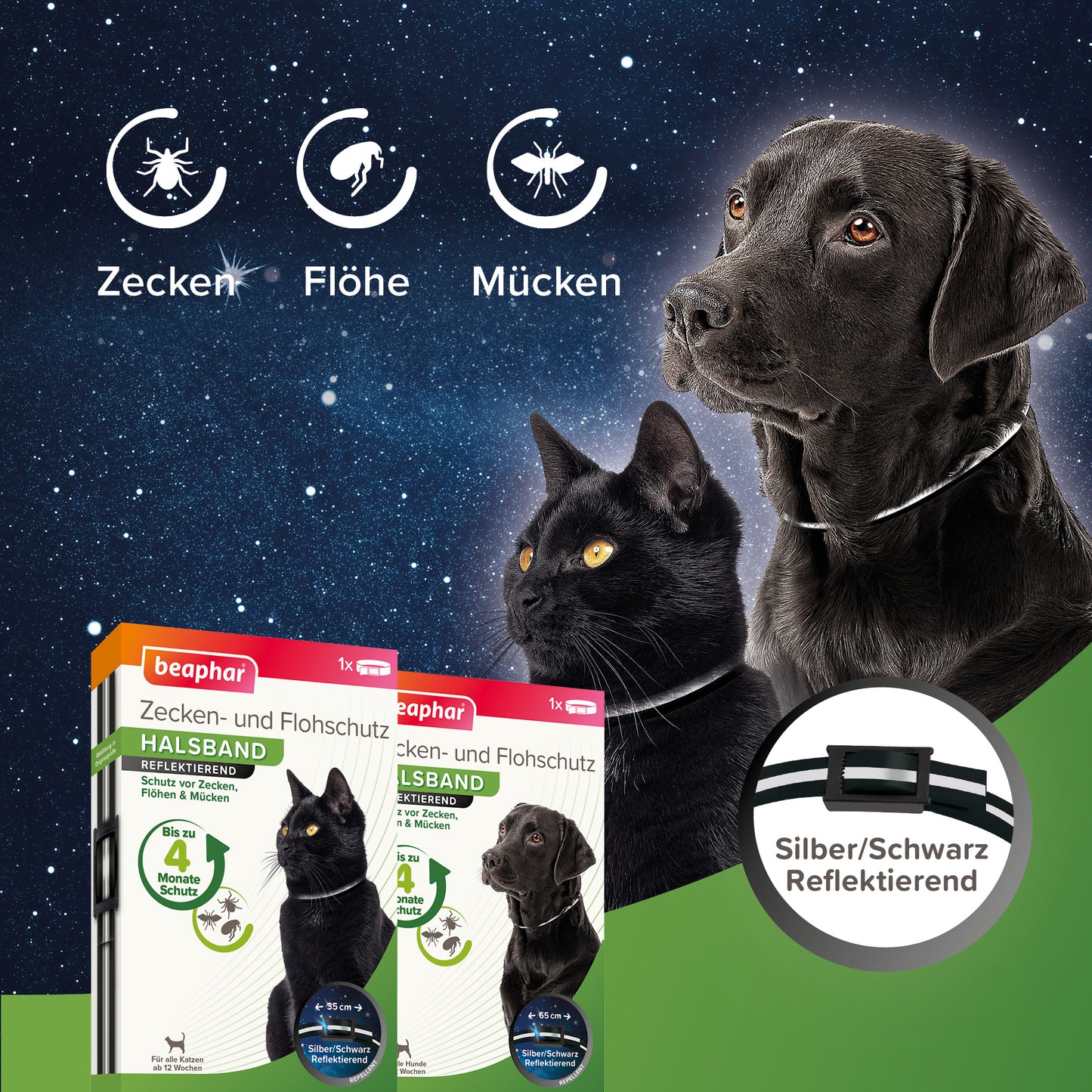 Beaphar Zeckenschutzhalsband Flohschutzhalsband Ungezieferhalsband Katze 35 cm