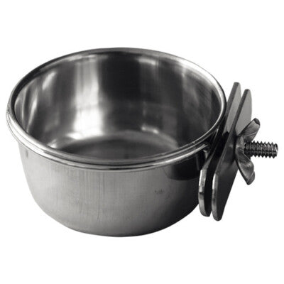 Nobby Edelstahlnapf mit Schraubbefestigung für Vogel Nager Napf Edelstahl