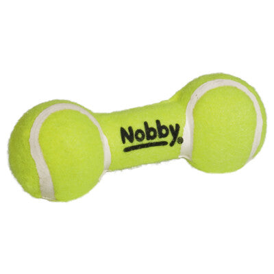 Nobby Tennis Hantel 13,5cm quietschend Tennisball Spielzeug Hundespielzeug Hund