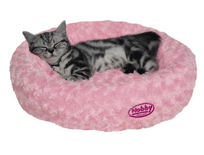 Nobby Donut Arusha Hundebett 45cm Schwarz Pink Katzenbett Kissen Hund Katze