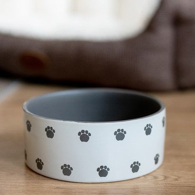 Nobby Hunde Keramiknapf Pata creme grau Futternapf Hundenapf Napf Hund Katze