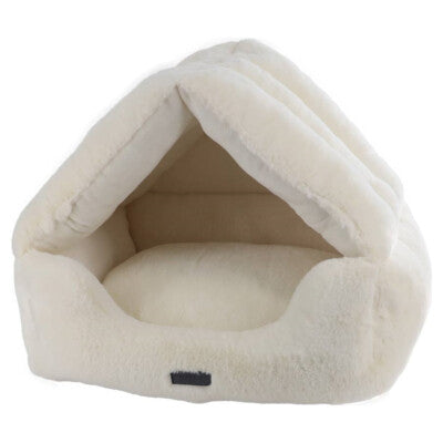 Nobby Haus Sora Beige mit Kissen Höhle Hundebett Katzenbett Hund Katze