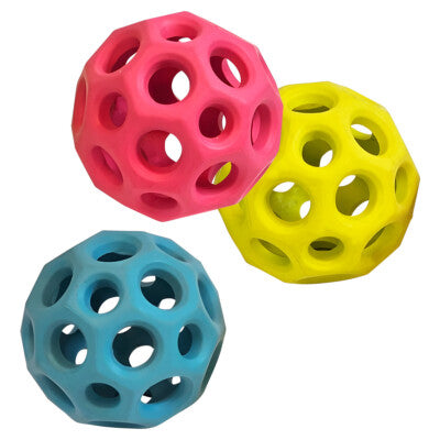 Nobby Hundespielzeug Gitterball Ball Ø 10cm aus Vollgummi Denta Spielzeug Hund