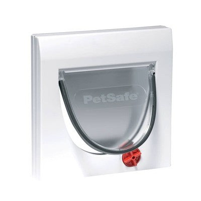 4-Wege Freilauftür 917 weiss mit Tunnel 60mm Magnetverschluss Katzenklappe Nobby