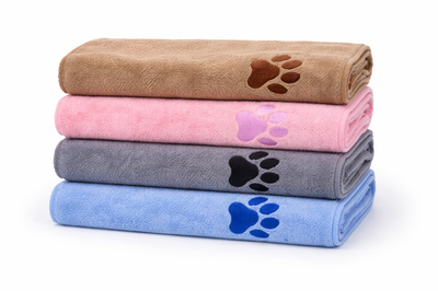 Hundehandtuch 35x75 cm Mikrofaser Schnell Trocknend Katzen Kleine Hunde Badetuch