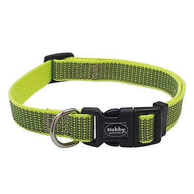Nobby Halsband FULL REFLECT reflektiert gelb grau blau Hund Nylon Hundehalsband
