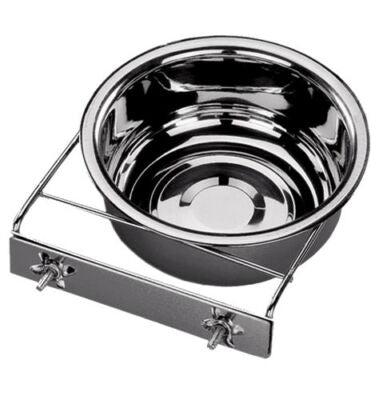 Nobby Edelstahlnapf mit Befestigung Hundenapf Zwinger Napf Fressnapf Hund Katze