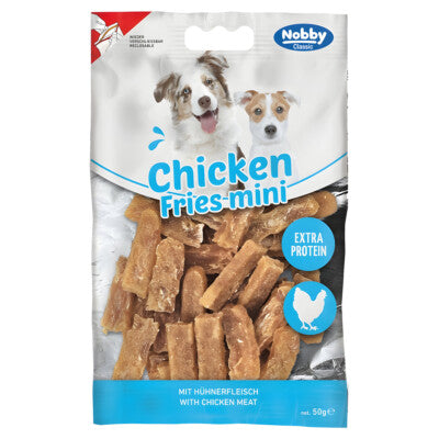 Nobby CLASSIC Chicken Jerky 50g Hähnchen Protein Leckerli Snack Hund Kausnack