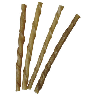 Nobby 100 Stück Kaurollen gedreht Hund Snack Hundefutter Kaustangen Leckerli