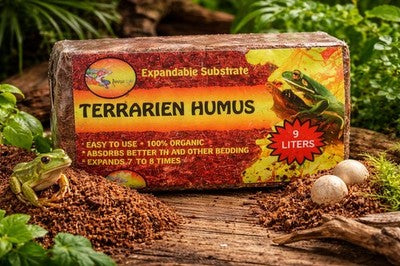 Kokosfaserhumus gepresst (9 Liter) Kokossubstrat Terrarienbodengrund Erde