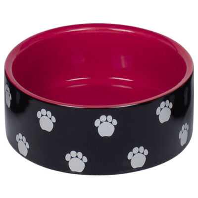 Nobby Keramiknapf Pata schwarz rot 1100ml Futternapf Hundenapf Napf Hund Katze