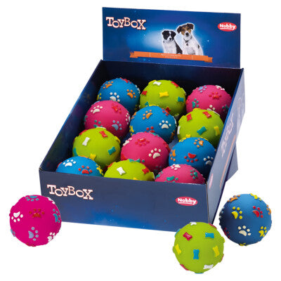 Nobby Hundespielzeug Latex Ball 9cm bunt quietschend Spielzeug Hund