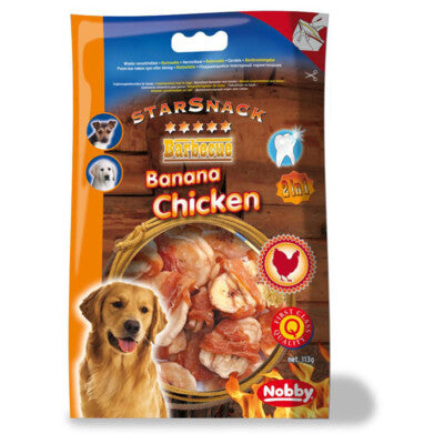 Nobby Starsnack Barbecue Banana Chicken 113g Huhn Banane Leckerli Snack Hund
