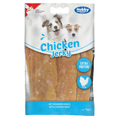 Nobby CLASSIC Chicken Jerky 70g Stripes Hähnchen Streifen Leckerlie Snack Hund