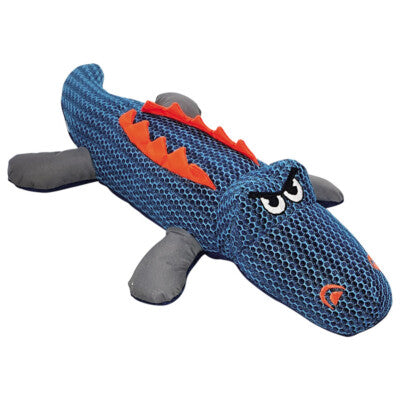 Nobby Hundespielzeug Krokodil Mesh 37cm quietschend reflektierend Spielzeug Hund
