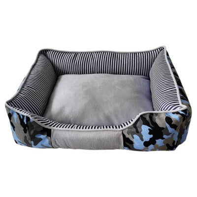 Nobby Komfortkissen Elio eckig blau Flecktarn camouflage Hundebett Bett Hund