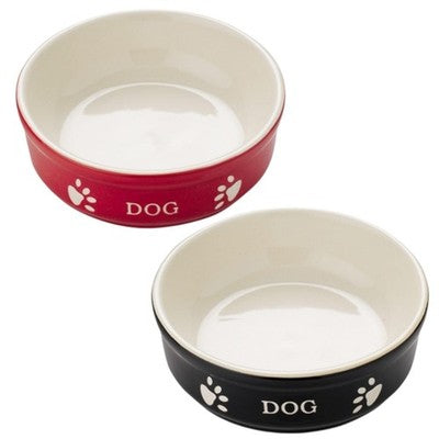 Nobby Hunde Keramiknapf schwarz/rot Dog Futternapf Fressnapf Napf Wassernapf