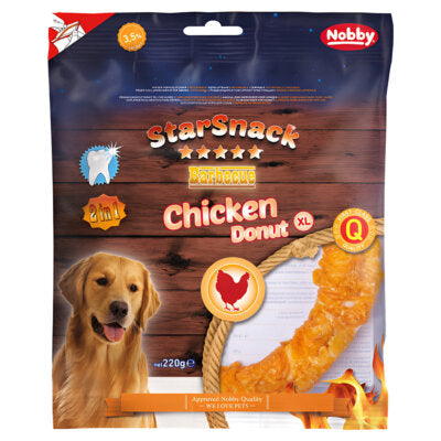 Nobby StarSnack Barbecue Chicken Donut XL 220g Huhn Bagel Leckerli Snack Hund