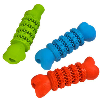 Nobby Hundespielzeug Dental Knochen 13cm Gummi Denta Zahnpflege Spielzeug Hund