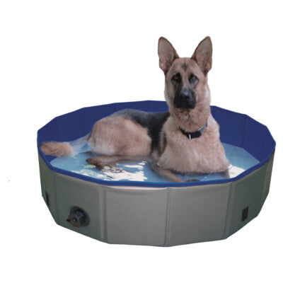 Nobby Hundepool grau/blau inkl. Abdeckung Planschbecken Swimmingpool Pool Hund
