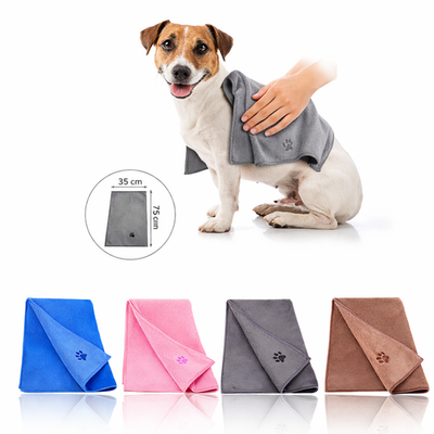 Hundehandtuch 35x75 cm Mikrofaser Schnell Trocknend Katzen Kleine Hunde Badetuch