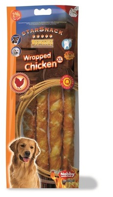 Nobby Hund Barbecue Wrapped Chicken XL 270g Hähnchen Leckerli Snack Kausnack
