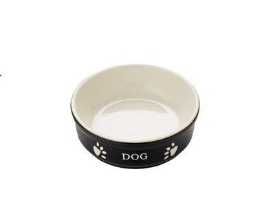 Nobby Hunde Keramiknapf schwarz/rot Dog Futternapf Fressnapf Napf Wassernapf
