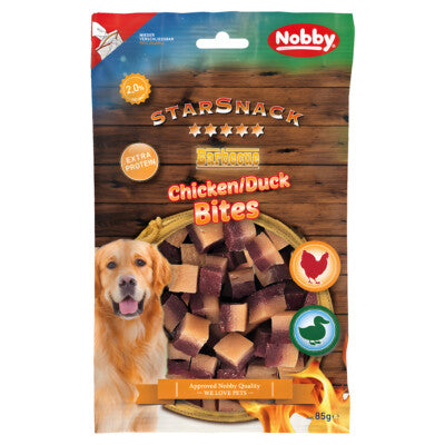 Nobby StarSnack BBQ Chicken Duck Bites 85g Huhn Ente Softies Leckerli Snack Hund