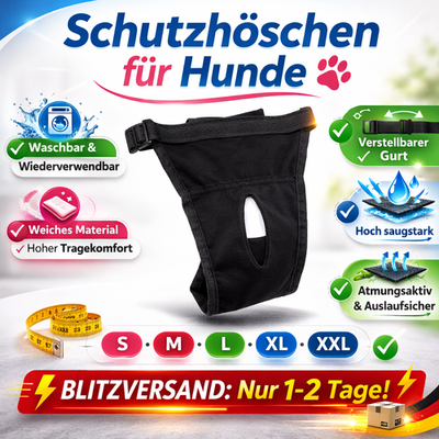 Schutzhöschen Hunde Hündin Schutzhose Läufigkeit schwarz XS S M L XL XXL