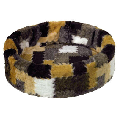 Nobby Plüschbett Patchwork Hundebett Katzenbett Bett Hund Katze