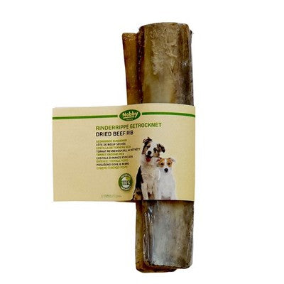 Nobby Rinderrippe 2 Stück für Hunde 20-22cm natürlich getrocknet BARF Kausnack