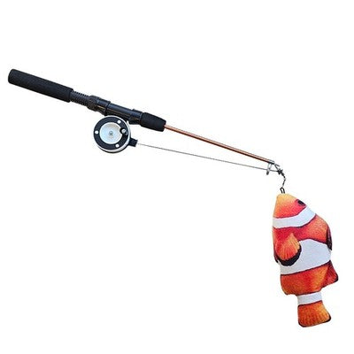 Nobby Katzenangel mit Plüschfisch und Katzenminze Angel Katzenspielzeug Katze