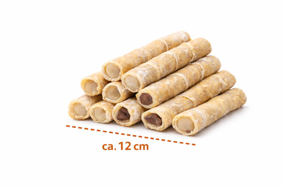 10 x gefüllte Kaurollen Hundesnack Schinken Füllung Kausnack Rinderhaut Nobby