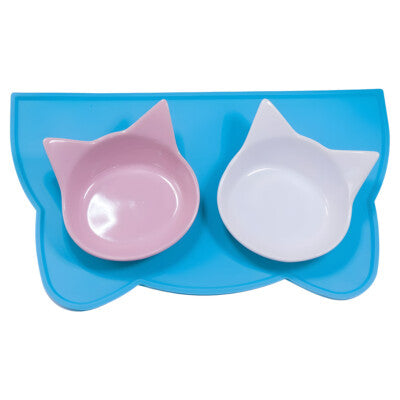 Nobby Napfunterlage Gato hellblau 44x25cm Matte Silikon Gummimatte Katze