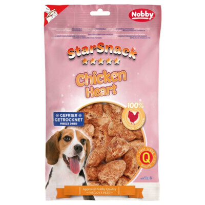 Nobby Starsnack Chicken Heart gefriergetrocknet Hühnerherzen 40g Hund Leckerli