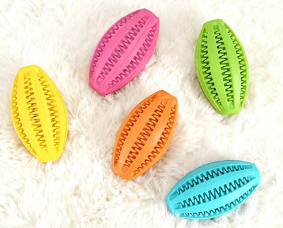 Hundespielzeug Ball Denta Fun Rugbyball, Zahnrpflege Hund,Kauspielzeug Football