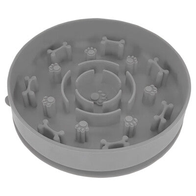 Nobby Silikon Anti Schling Napf grau Ø 16cm Hund Slow Feeding Hundenapf