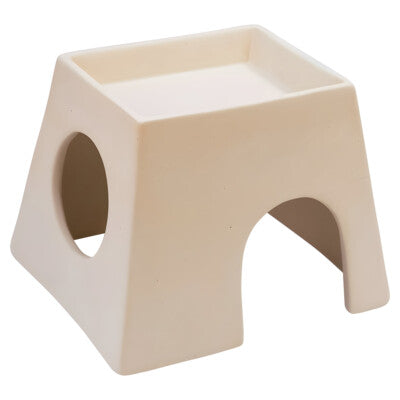 Nobby Nagerhaus Ceramic beige Dach als Napf hygienisch Keramik Nager Futternapf