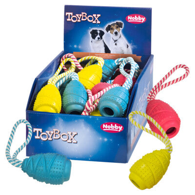 Nobby Hundespielzeug Jumper Gummi mit Seil Denta Dental robust Spielzeug Hund