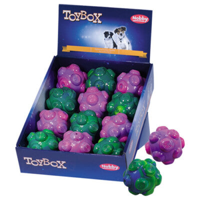 Nobby Hundespielzeug TPR Noppenball Ball 7cm schwimmt quietschend Spielzeug Hund