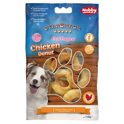 Nobby StarSnack BBQ Chicken Donut Bagel Collagen 110 g Hundesnack Leckerli