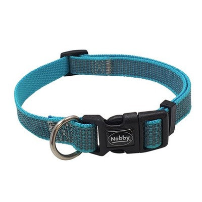 Nobby Halsband FULL REFLECT reflektiert gelb grau blau Hund Nylon Hundehalsband