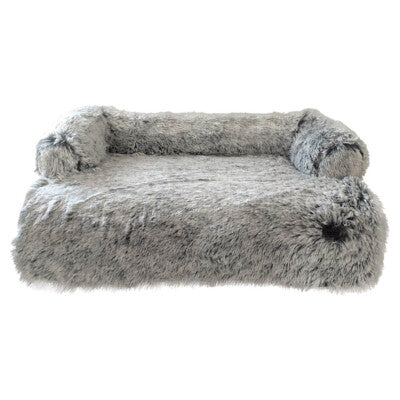 Nobby Sofamatte Nuru grau Plüsch Hundbett Kissen Matte Hund