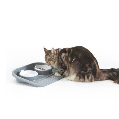 Nobby Dinner-Set Futterstation „Butler“ Kunststoff Futterbar Hund Katze Napf
